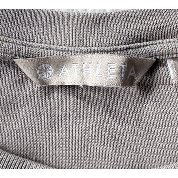Athleta Womens Sz XS Gray Serenity Criss Cross Sweatshirt Long Sleeve - Picture 5 of 10